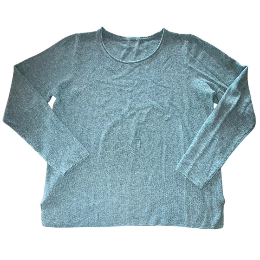 Light Blue Long Sleeve Crew Neck Sweater L